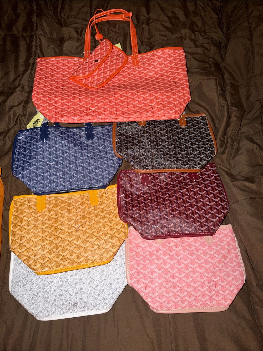 🔥Mini GOYARD tote purse blue black yellow pink red white